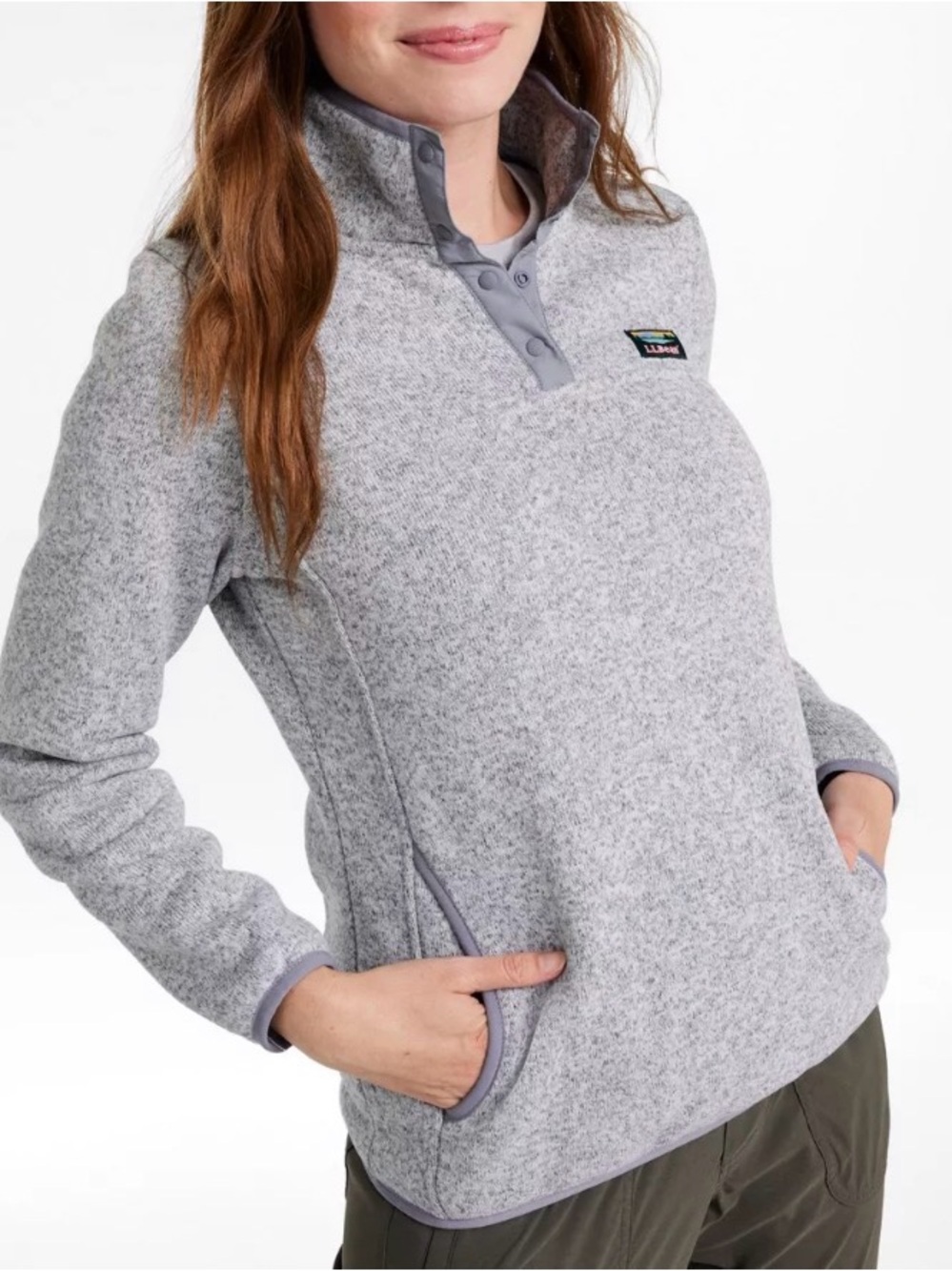 Women's L.L.Bean S Reg Sweater Fleece
Pullover pewter grey Washable EUC
